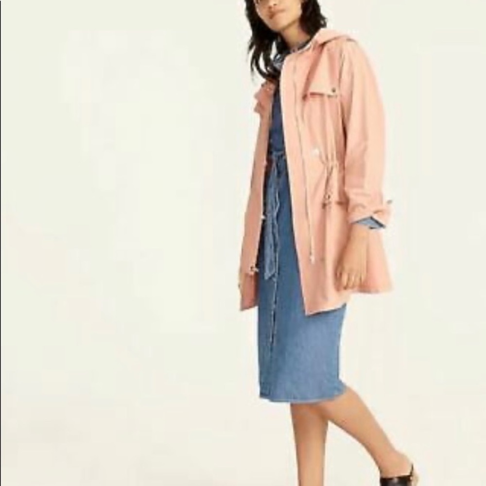 J.Crew Utility Lightweight Hooded Jacket - Warm Taupe Color Size M (New W/O Tag) - Picture 2 of 14